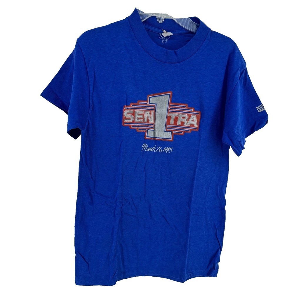 VTG 80s Nissan Sentra 1985 First Production Shirt XS Baby Tee Single Stitch USA